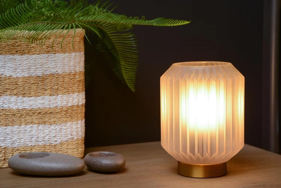 Lucide SUENO - Lampe de table - Ø 13 cm - 1xE14 - Blanc - ambiance 1